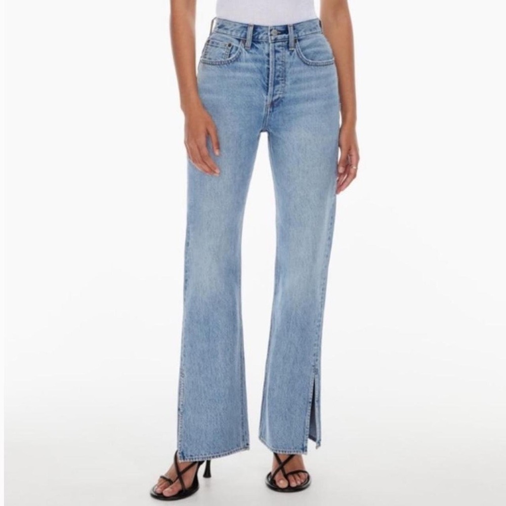 Denim Forum Light Blue Straight Leg Women's Jeans - Picture 1 of 4